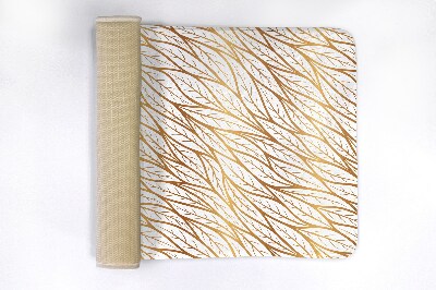 Non slip bath mat Gold Leaf Pattern