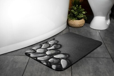 Bathroom carpet Black Stones