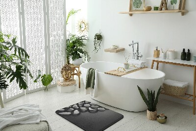 Bathroom carpet Black Stones