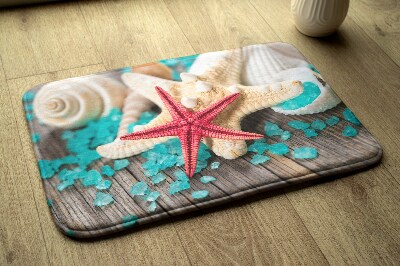 Bathroom mat Starfish Shells