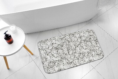 Bath rug Cats Pattern