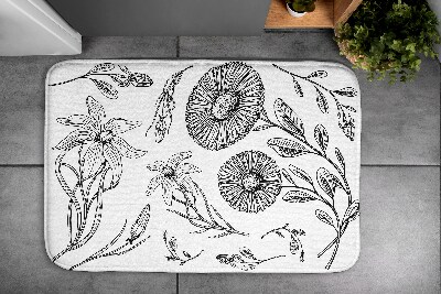 Bath mat Flowers pattern