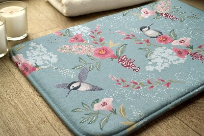 Bathroom carpet Flowers Birds