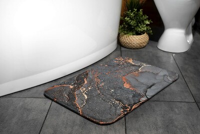 Bathroom rug Grey marble