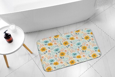 Non slip shower mat Floral pattern