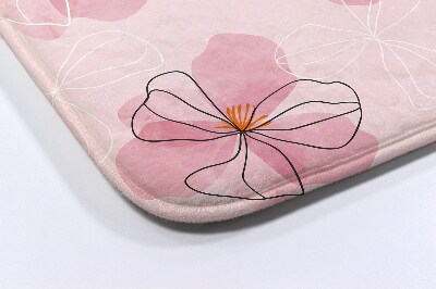 Bathroom rug Flowers Pink