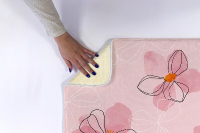 Bathroom rug Flowers Pink