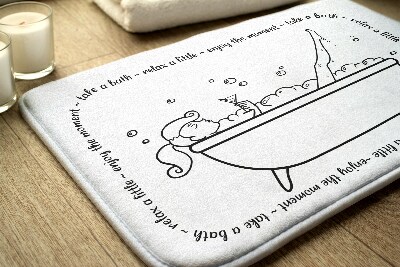 Bath mat Woman Bathtub Relax