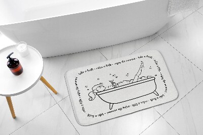 Bath mat Woman Bathtub Relax