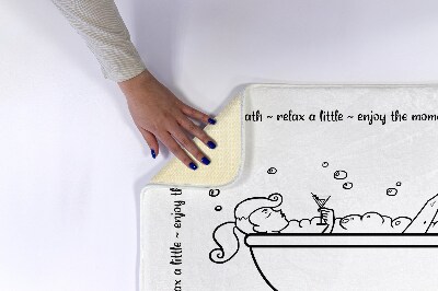 Bath mat Woman Bathtub Relax