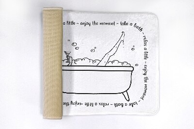 Bath mat Woman Bathtub Relax