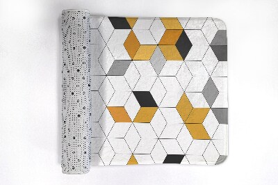 Bathroom rug Geometric cubes