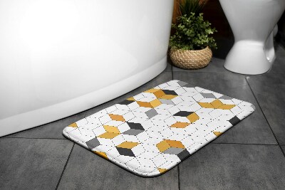 Bathroom rug Geometric cubes