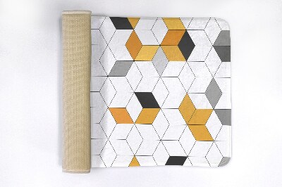 Bathroom rug Geometric cubes