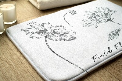 Bathroom mat Flowers Sketch