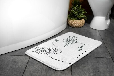 Bathroom mat Flowers Sketch