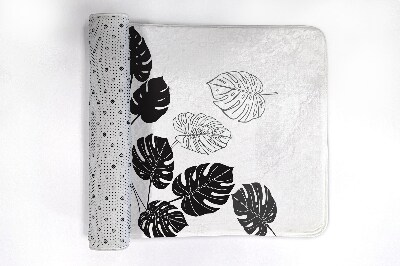 Non slip bath mat Monstera leaves