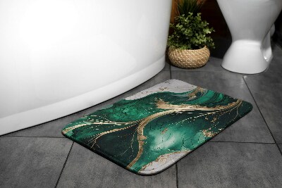 Bathroom carpet Green Marble