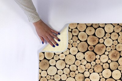 Bathroom carpet Wooden logs