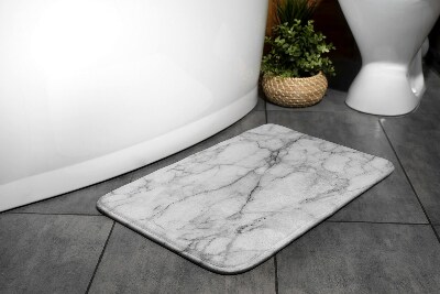 Bath mat Grey marble