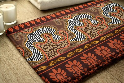 Non slip bath mat Africa Animals Abstraction