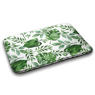 Non slip shower mat Monstera leaves