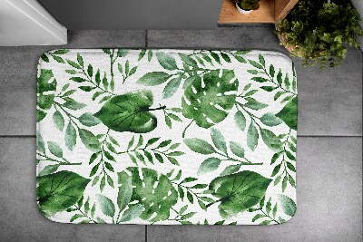 Non slip shower mat Monstera leaves