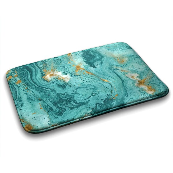 Bath rug Turquoise marble