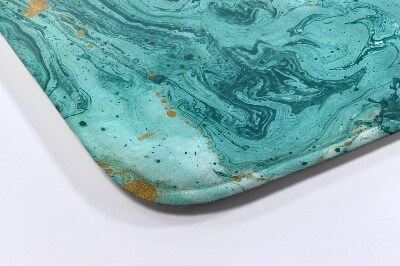 Bath rug Turquoise marble