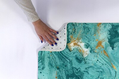 Bath rug Turquoise marble