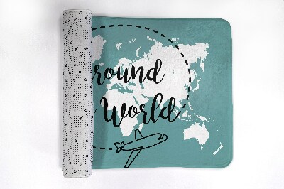 Non slip bath mat World Map