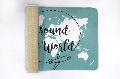 Non slip bath mat World Map