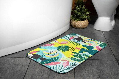 Bathmat Birds Plants Abstraction