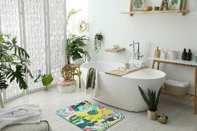 Bathmat Birds Plants Abstraction