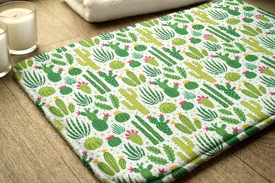 Bathmat Cacti Pattern