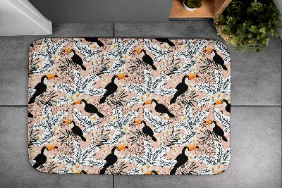 Bathroom mat Bird Toucan Plants