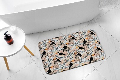 Bathroom mat Bird Toucan Plants