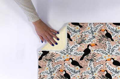 Bathroom mat Bird Toucan Plants