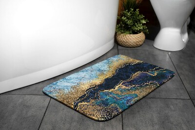 Bathroom mat Blue Marble