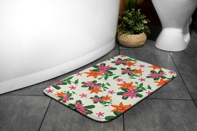 Bath rug Floral pattern