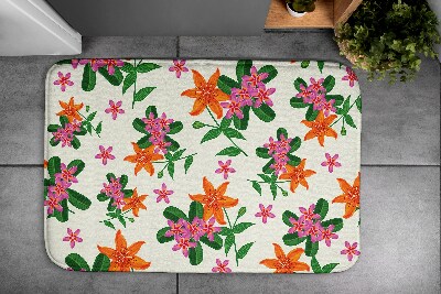 Bath rug Floral pattern