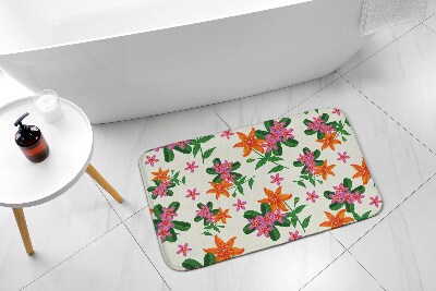 Bath rug Floral pattern