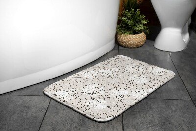 Non slip bath mat Monstera leaves