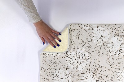 Non slip bath mat Monstera leaves