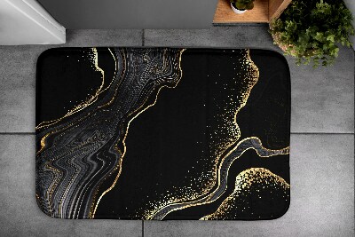 Bathroom mat Black marble