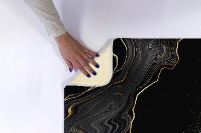 Bathroom mat Black marble