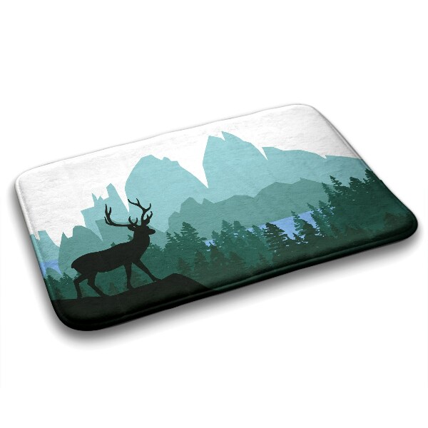 Non slip bath mat Forest Deer