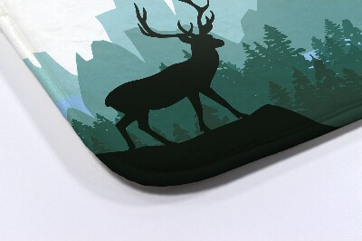 Non slip bath mat Forest Deer