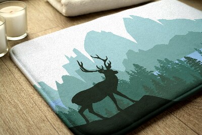 Non slip bath mat Forest Deer