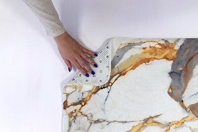 Bath mat White marble